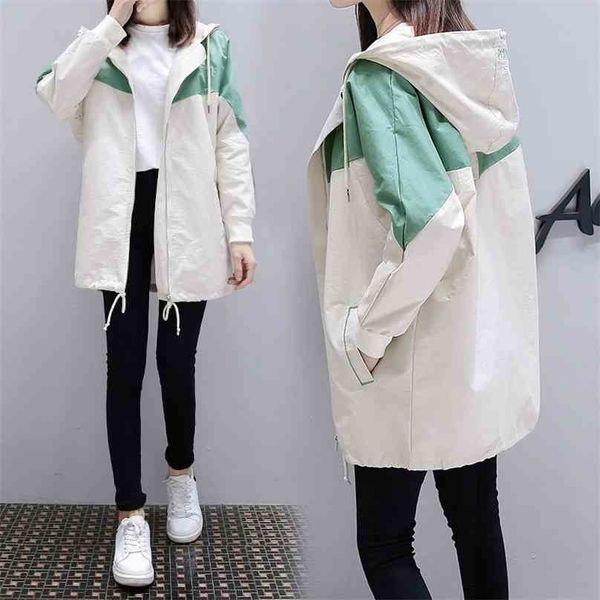women long trench coats spring autumn hooded plus size outwear female clothing woman fashion patchwork color overcoat 210525, Tan;black
women long trench coats spring autumn hooded plus size outwear female clothing woman fashion patchwork color overcoat 210525, Tan;black