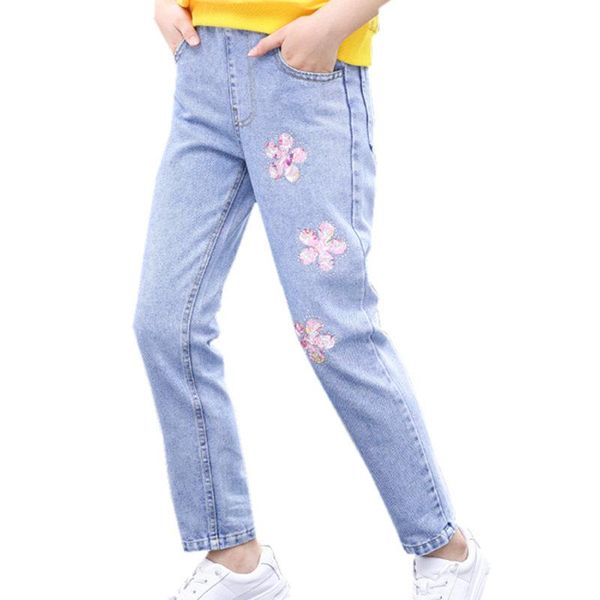autumn children's clothes girls jeans casual three flowers denim baby pencil pants for big kids long trousers, Blue
autumn children's clothes girls jeans casual three flowers denim baby pencil pants for big kids long trousers, Blue