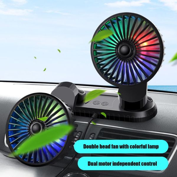 electric fans 12/24v dual head adjustable wind summer car truck rotatable cooling fan radiator mini with led lights
electric fans 12/24v dual head adjustable wind summer car truck rotatable cooling fan radiator mini with led lights
