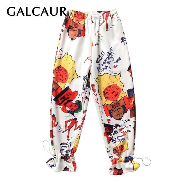 women's pants & capris galcaur casual print cartoon women trousers high waist big size sport calf length female summer 2021 fashion clo, Black;white
women's pants & capris galcaur casual print cartoon women trousers high waist big size sport calf length female summer 2021 fashion clo, Black;white