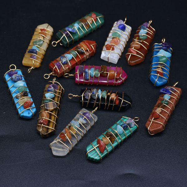 wrap natural stone 7 chakra charms arrowhead shape pendulum pendant lots quartz healing reiki crystal finding for diy necklaces jewelry 18x6, Bronze;silver
wrap natural stone 7 chakra charms arrowhead shape pendulum pendant lots quartz healing reiki crystal finding for diy necklaces jewelry 18x6, Bronze;silver