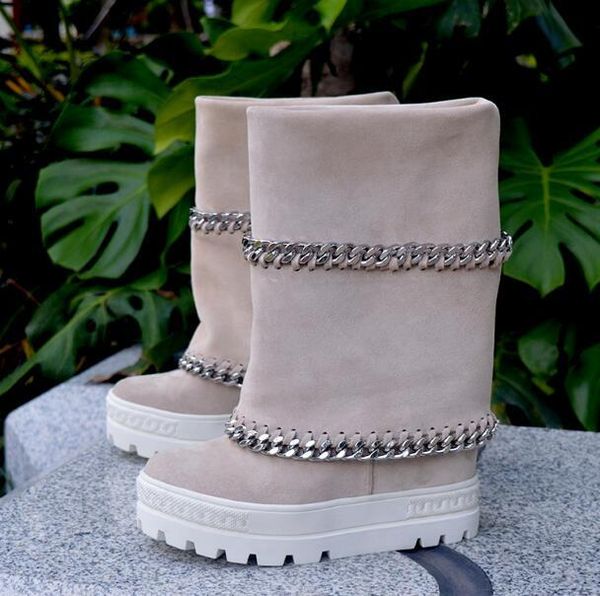 boots est woman black beige chains mid-calf 8 cm hidden wedge thick sole platform slip on fold short shoes
boots est woman black beige chains mid-calf 8 cm hidden wedge thick sole platform slip on fold short shoes