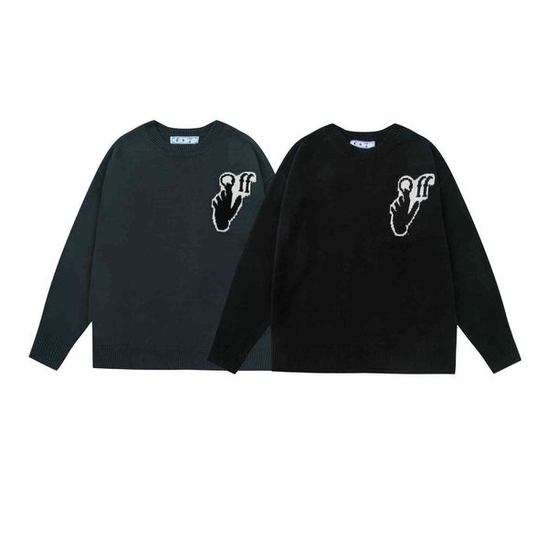 2021 autumn and winter new off classic palm jacquard knitted sweaters for men women, Black
2021 autumn and winter new off classic palm jacquard knitted sweaters for men women, Black