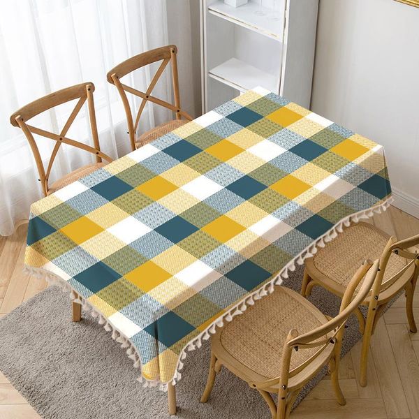 table cloth rural grid printed tassel waterproof tablecloth thick rectangular manteles mesa nappe wedding decor tea cover
table cloth rural grid printed tassel waterproof tablecloth thick rectangular manteles mesa nappe wedding decor tea cover