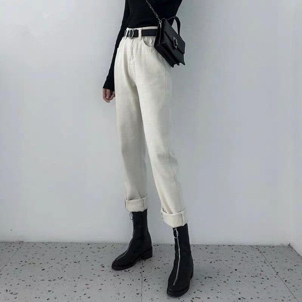 women's jeans woman pants beige straight autumn winter high waist loose harem pantalones vaqueros mujer, Blue
women's jeans woman pants beige straight autumn winter high waist loose harem pantalones vaqueros mujer, Blue