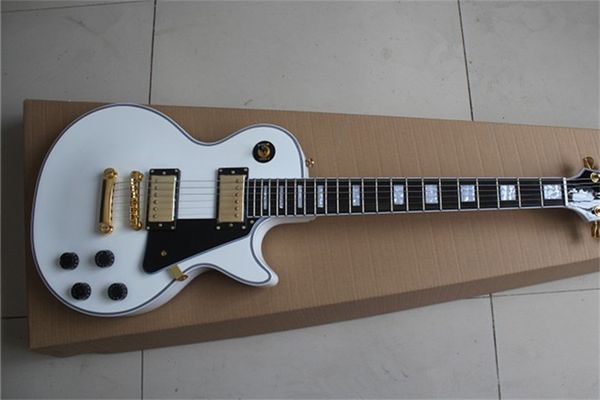 ebony fingerboard custom shop white electric guitar mahogany body neck with golden hardware tulip shape peg tuners black pickguard 6 strings
ebony fingerboard custom shop white electric guitar mahogany body neck with golden hardware tulip shape peg tuners black pickguard 6 strings