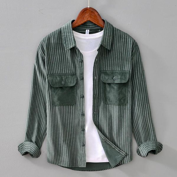 men's casual shirts design long-sleeved stripe army green shirt men brand trendy striped patchwork cotton for chemise, White;black
men's casual shirts design long-sleeved stripe army green shirt men brand trendy striped patchwork cotton for chemise, White;black
