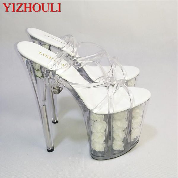 inch clear platform sandals white flowers for wedding shoes fashion 20cm transparent dress high heels, Black
inch clear platform sandals white flowers for wedding shoes fashion 20cm transparent dress high heels, Black