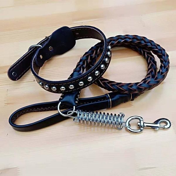 dog collars & leashes chain collar-real cow leather 8 strands woven traction rope pets dogs set
dog collars & leashes chain collar-real cow leather 8 strands woven traction rope pets dogs set