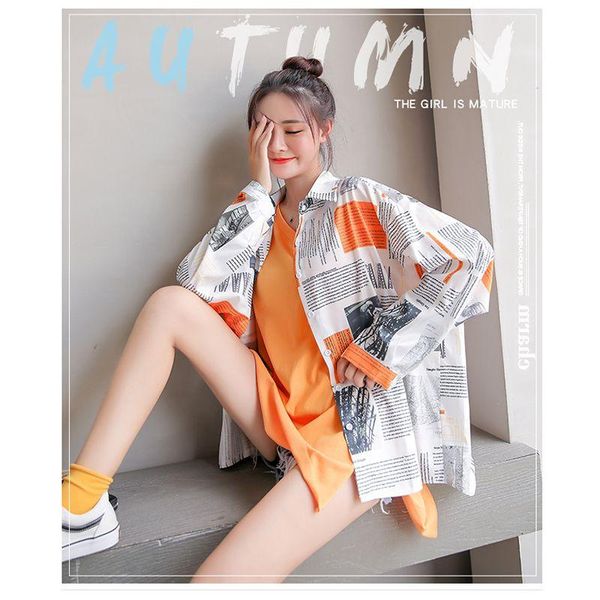 autumn fashion women vintage cartoon print lapel shirt fall 2021 loose single-breasted long sleeve blouse 1 women's blouses & shirts, White
autumn fashion women vintage cartoon print lapel shirt fall 2021 loose single-breasted long sleeve blouse 1 women's blouses & shirts, White