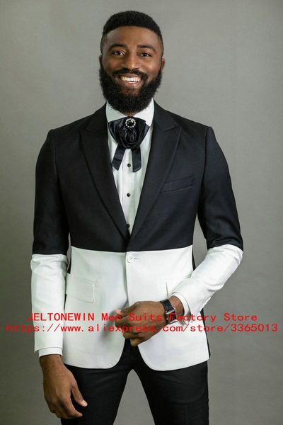 men's suits & blazers jeltoin arrival costume 2 pieces slim fit wedding tuxedo double breasted groomsmen wear homme mens prom blazer, White;black
men's suits & blazers jeltoin arrival costume 2 pieces slim fit wedding tuxedo double breasted groomsmen wear homme mens prom blazer, White;black