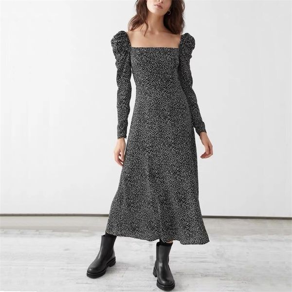 spring and autumn women's casual solid color square neck long sleeve slim dress vestidos 210430, Black;gray
spring and autumn women's casual solid color square neck long sleeve slim dress vestidos 210430, Black;gray
