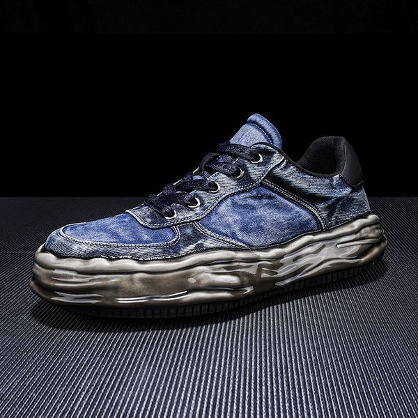 men's 2021 autumn winter denim canvas dissolving minority glue dropping clown breathable board casual shoes, Black
men's 2021 autumn winter denim canvas dissolving minority glue dropping clown breathable board casual shoes, Black