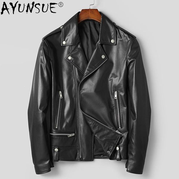 men's leather & faux ayunsue 100% real jacket men casaul sheepskin coat male motorcycle coats autumn mens clothes casaco masculino wpy4, Black
men's leather & faux ayunsue 100% real jacket men casaul sheepskin coat male motorcycle coats autumn mens clothes casaco masculino wpy4, Black