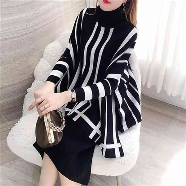 loose turtleneck long-sleeved striped sweater cloak female solid mid-length knitted skirt fashion two-piece suit women sets 210427, White;black
loose turtleneck long-sleeved striped sweater cloak female solid mid-length knitted skirt fashion two-piece suit women sets 210427, White;black