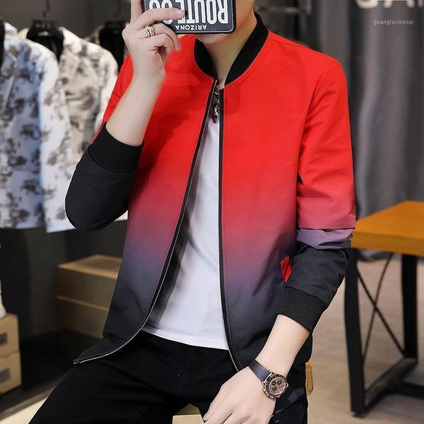 men's jackets 2021 autumn gradient color casual baseball collar jacket youth thin, Black;brown
men's jackets 2021 autumn gradient color casual baseball collar jacket youth thin, Black;brown
