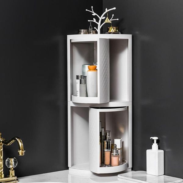 bathroom storage & organization rotatable makeup organizer corner plastic wall mounted rack box
bathroom storage & organization rotatable makeup organizer corner plastic wall mounted rack box