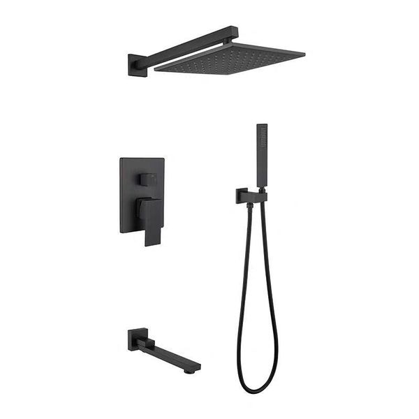 bathroom shower two functions square faucet set black head mixer tap rainfall hand faucets sets
bathroom shower two functions square faucet set black head mixer tap rainfall hand faucets sets