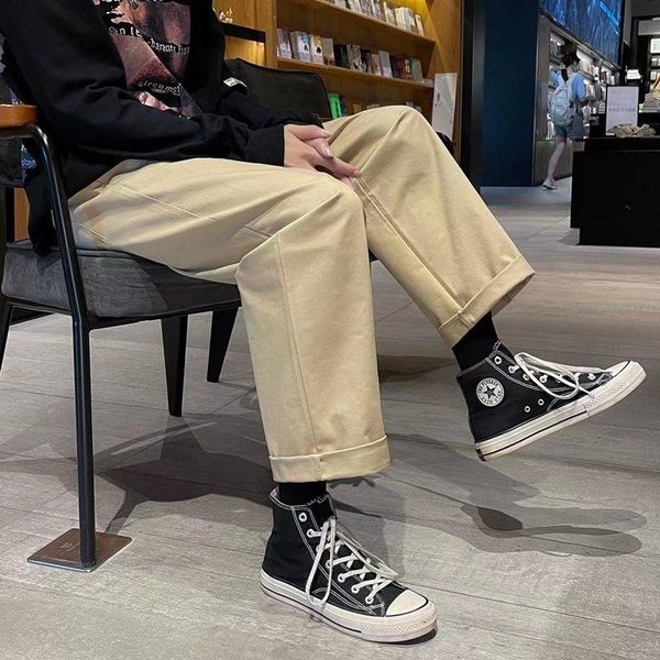 men's pants solid color trendy trousers casual jogging loose cotton lace-up sports wide-leg straight-leg, Black
men's pants solid color trendy trousers casual jogging loose cotton lace-up sports wide-leg straight-leg, Black