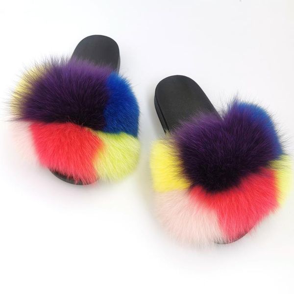 fuzzy slippers real hair plush multi color pvc sole fur slides non-slip fluffy sandals women summer, Black
fuzzy slippers real hair plush multi color pvc sole fur slides non-slip fluffy sandals women summer, Black