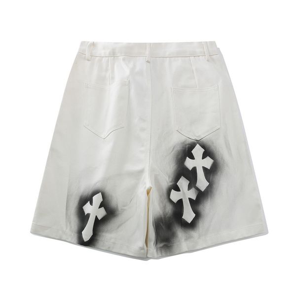ch factory crosin cross painting graffiti denim shorts men's high street fashion brand loose straight capris summer casual pants, Black
ch factory crosin cross painting graffiti denim shorts men's high street fashion brand loose straight capris summer casual pants, Black
