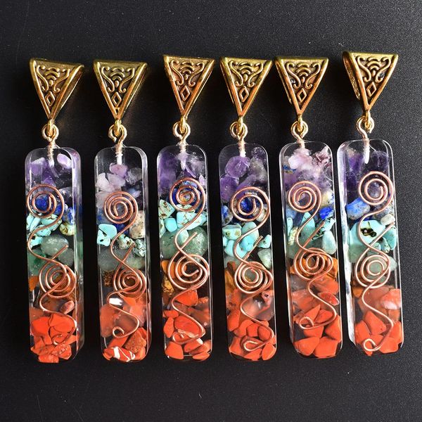 retro colorful chakra natural stone charms amethyst lapis lazuli 7 colors stones pillar pendants wholesale diy necklace, Bronze;silver
retro colorful chakra natural stone charms amethyst lapis lazuli 7 colors stones pillar pendants wholesale diy necklace, Bronze;silver