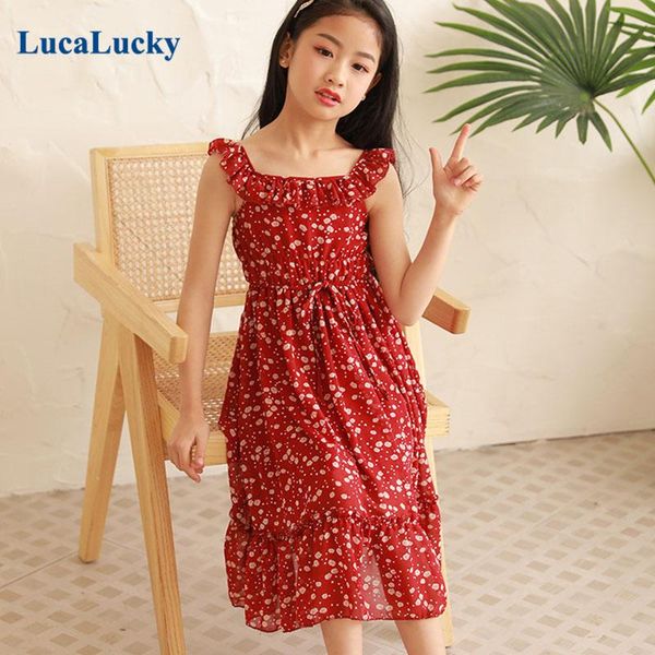lucalucky 2021 summer dresses for kids chiffon floral sundress baby big girls sleeveless party dress clothing age 4-16 years girl's, Red;yellow
lucalucky 2021 summer dresses for kids chiffon floral sundress baby big girls sleeveless party dress clothing age 4-16 years girl's, Red;yellow