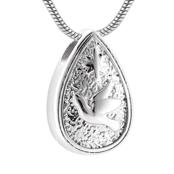 stainless steel teardrop cremation urn pendant necklaces pet bird ashes souvenir necklace can put ashes and hair keepsake, Silver 
stainless steel teardrop cremation urn pendant necklaces pet bird ashes souvenir necklace can put ashes and hair keepsake, Silver