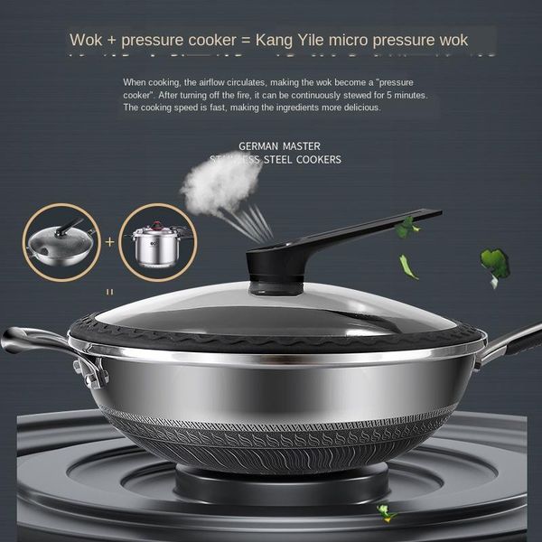 pans 316l stainless steel frying pan household non stick pot double sided screen micro pressure cooker uncoated wok
pans 316l stainless steel frying pan household non stick pot double sided screen micro pressure cooker uncoated wok