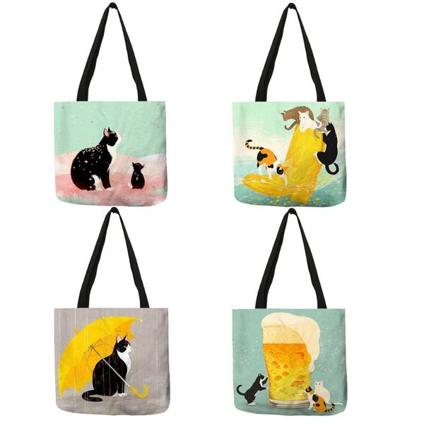 evening bags customized cartoon cat print korean tote bag for women reusable shopping groceries folding travel school pouch
evening bags customized cartoon cat print korean tote bag for women reusable shopping groceries folding travel school pouch