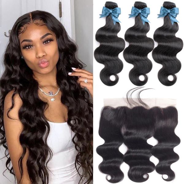 human hair bulks luxediva brazilian weave bundles with frontal 13x4 body wave 3/4 lace closure bulk lots extensions, Black
human hair bulks luxediva brazilian weave bundles with frontal 13x4 body wave 3/4 lace closure bulk lots extensions, Black
