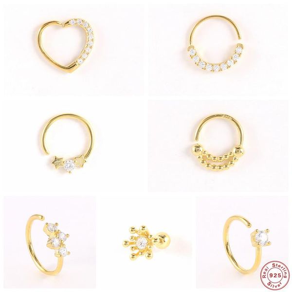 hoop & huggie aide 925 sterling silver white zircon cartilage earrings for women girl piercing pendientes ear bone buckle fine jewelry, Golden;silver
hoop & huggie aide 925 sterling silver white zircon cartilage earrings for women girl piercing pendientes ear bone buckle fine jewelry, Golden;silver