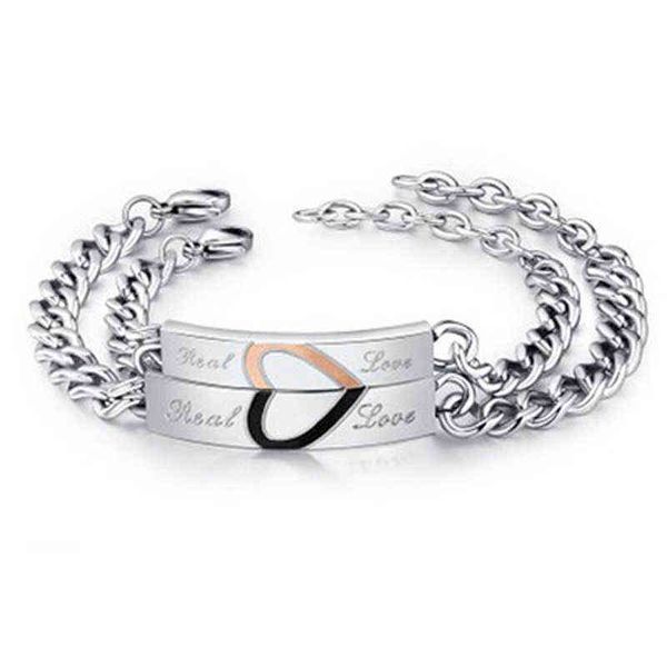 niba real love couple bracelets stainless steel jewelry charms lovers gift half heart puzzle bracelet wedding jewellery, Golden;silver 
niba real love couple bracelets stainless steel jewelry charms lovers gift half heart puzzle bracelet wedding jewellery, Golden;silver