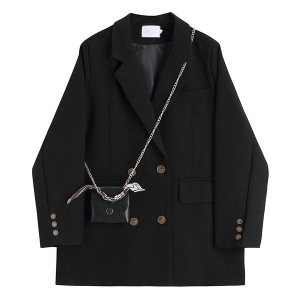 women's suits & blazers black blazer jacket women double breasted lapel suit shoulder bag decoration fashion lady loose coat, White;black
women's suits & blazers black blazer jacket women double breasted lapel suit shoulder bag decoration fashion lady loose coat, White;black