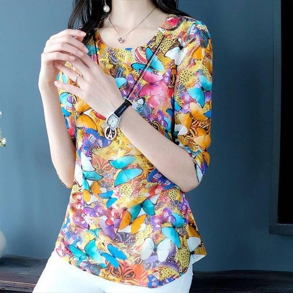 spring summer style women shirt o neck half sleeve printed korean temperament slim dd8612, White
spring summer style women shirt o neck half sleeve printed korean temperament slim dd8612, White