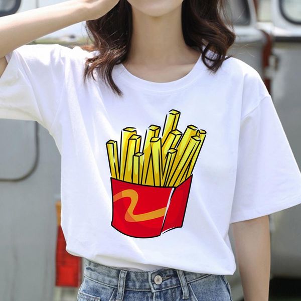 women's t-shirt chips hamburger fast food women 90s aesthetic tshirt vintage harajuku female korean style vogue girl tees, White
women's t-shirt chips hamburger fast food women 90s aesthetic tshirt vintage harajuku female korean style vogue girl tees, White