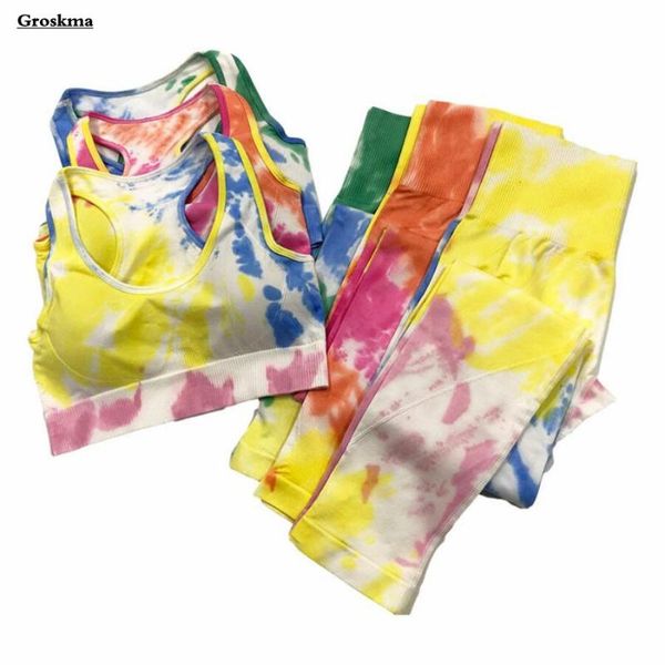 yoga outfit tie-dye high waist leggings+bra women two piece set fitness gym suits seamless sports running ropa deportiva mujer 
yoga outfit tie-dye high waist leggings+bra women two piece set fitness gym suits seamless sports running ropa deportiva mujer