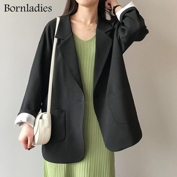 women's suits & blazers bornladies 2021 office ladies loose blazer suit autumn single breasted female oversized jacket women full sleev, White;black
women's suits & blazers bornladies 2021 office ladies loose blazer suit autumn single breasted female oversized jacket women full sleev, White;black