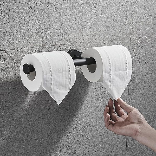 toilet paper holders black paint double holder wall mounted towel rack shelf stainless steel material bathroom accessories
toilet paper holders black paint double holder wall mounted towel rack shelf stainless steel material bathroom accessories