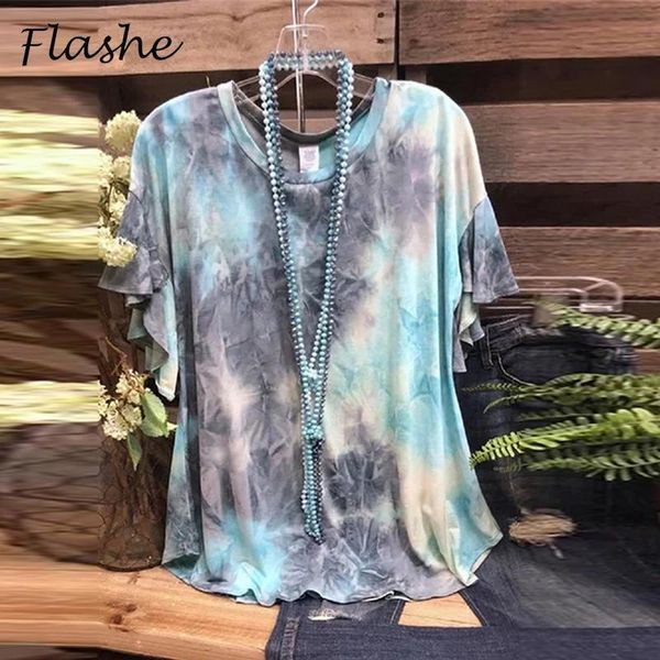 women's t-shirt 2021 summer shirt women print t casual ladies short sleeve tie-dye loose tee plus size female, White
women's t-shirt 2021 summer shirt women print t casual ladies short sleeve tie-dye loose tee plus size female, White