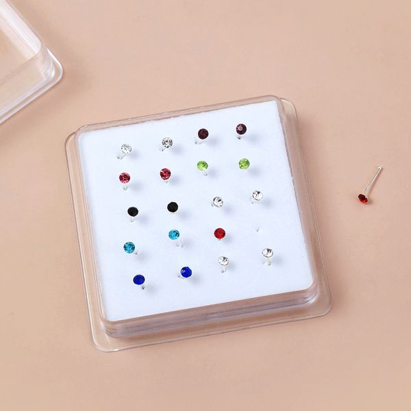 new color diamond inlaid with magnetic false earrings, nails, puncture nose ornaments for men and women, Silver 
new color diamond inlaid with magnetic false earrings, nails, puncture nose ornaments for men and women, Silver
