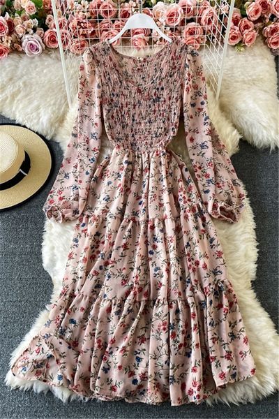 french chiffon dress female spring fresh candy around the retro floral neck mid-length lotus leaf dressed high waist fashion robes y1598 isj, Black;gray
french chiffon dress female spring fresh candy around the retro floral neck mid-length lotus leaf dressed high waist fashion robes y1598 isj, Black;gray