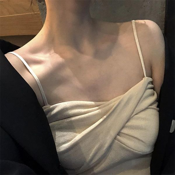women's tanks & camis scheming bottoming small camisole female outer wear summer net red knitted thin chic hong kong flavor ins top, White
women's tanks & camis scheming bottoming small camisole female outer wear summer net red knitted thin chic hong kong flavor ins top, White