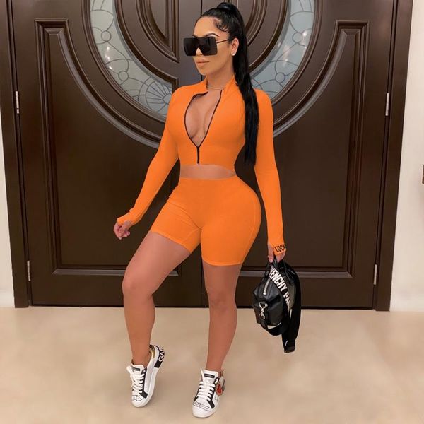 women's tracksuits fashion women autumn two piece sets outfits long sleeve crop and biker shorts set sportwear casual pink tracksuit, Gray
women's tracksuits fashion women autumn two piece sets outfits long sleeve crop and biker shorts set sportwear casual pink tracksuit, Gray