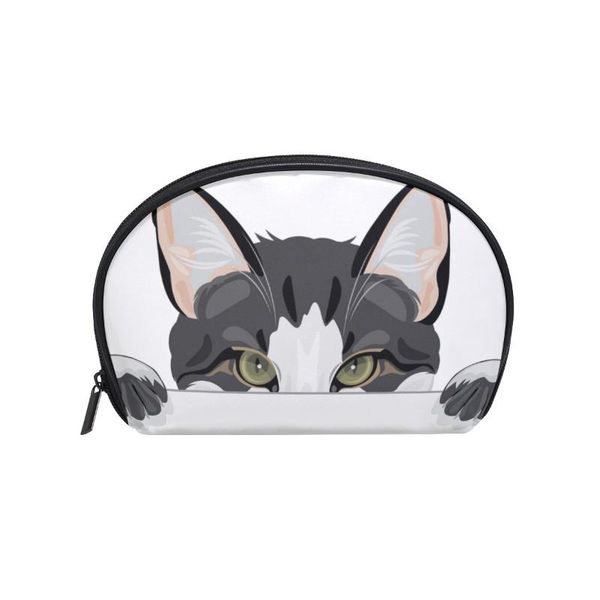 fengju multifuncition shell cosmetic bag purse half moon hanging travel toiletry pouch for girls woman peeking funny cat bags & cases
fengju multifuncition shell cosmetic bag purse half moon hanging travel toiletry pouch for girls woman peeking funny cat bags & cases