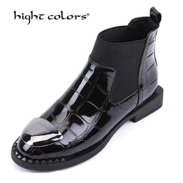 boots big size 35-40 fashion sheet metal rivet women patent leather platform shoes woman high heels european-017, Black
boots big size 35-40 fashion sheet metal rivet women patent leather platform shoes woman high heels european-017, Black
