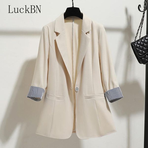 women's suits & blazers small suit jacket women clothing black three-quarter sleeve ol spring and summer casual thin 3 colors 2021, White;black
women's suits & blazers small suit jacket women clothing black three-quarter sleeve ol spring and summer casual thin 3 colors 2021, White;black