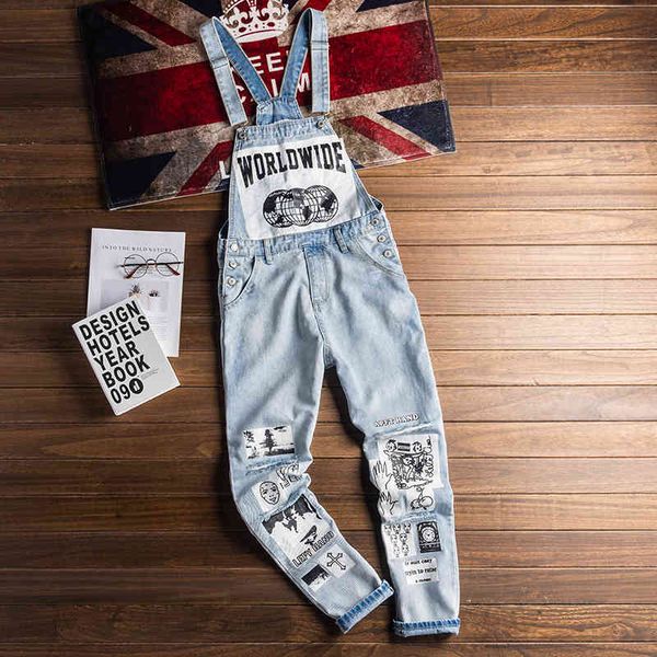 pantprinted denim men and women couples jumpsuit tide korean version of the hole scratched overalls suspenders light blue, Black
pantprinted denim men and women couples jumpsuit tide korean version of the hole scratched overalls suspenders light blue, Black