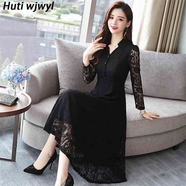 4xl plus size vintage lace midi dress autumn winter women bodycon casual black long sleeve bodvcon party vestido 210528, Black;gray
4xl plus size vintage lace midi dress autumn winter women bodycon casual black long sleeve bodvcon party vestido 210528, Black;gray