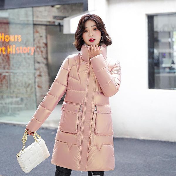 women's down & parkas weihaobang 2021 thickened cotton clothes women medium long solid color zipper large pocket slim sleeve coat, Black
women's down & parkas weihaobang 2021 thickened cotton clothes women medium long solid color zipper large pocket slim sleeve coat, Black